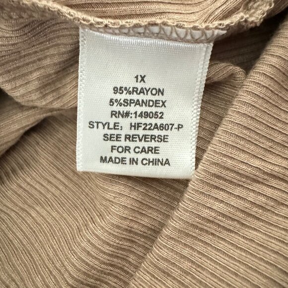 Fashion Nova Womens Tan Mini Dress Long Sleeve Size 1X - Picture 7 of 9